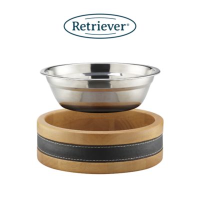 Image showing  60 oz. Wooden Pet Bowl with Stainless Steel Insert