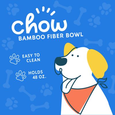 Image showing  48 oz. Bamboo Fiber Pet Bowl, Assorted