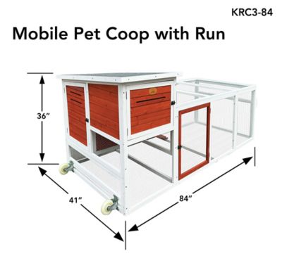 Image showing  Mobile Pet Coop 84L x 41W x 36H in.