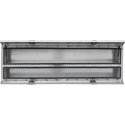 Image showing 7 th Buyers Products 21 in. x 18 in. x 88 in. Diamond Tread Aluminum Flatbed Contractor Box with Lower Door