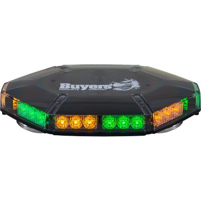 Image showing  17 in. Amber/Green Hexagonal LED Mini Light Bar with Magnetic Mount