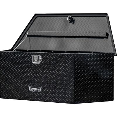 Image showing 5 th Buyers Products 35 in. Wide Gloss Black Diamond Tread Aluminum Trailer Tongue Truck Box