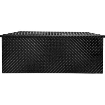 Image showing 6 th Buyers Products 35 in. Wide Gloss Black Diamond Tread Aluminum Trailer Tongue Truck Box