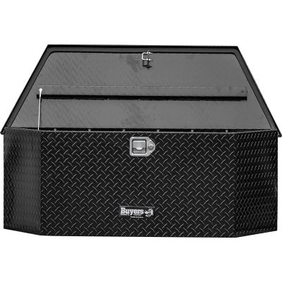 Image showing 9 th Buyers Products 35 in. Wide Gloss Black Diamond Tread Aluminum Trailer Tongue Truck Box