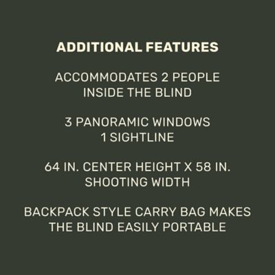 Image showing  2-Person Basic Ground Blind, 58 in. x 58 in. x 65 in.
