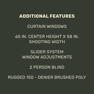 Image showing  2-Person 2XL Garage Door Ground Blind, 58 in. x 58 in. x 65 in.