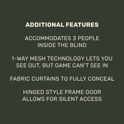 Image showing 7 th Field & Stream 3-Person Wide Bottom See-Through Mesh Ground Blind, 72 in. x 72 in. x 68 in.