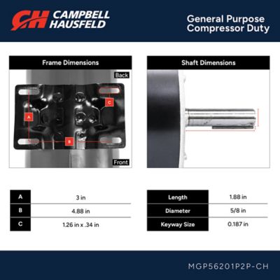 Image showing  Compressor Duty Electric Motor, 2 hp