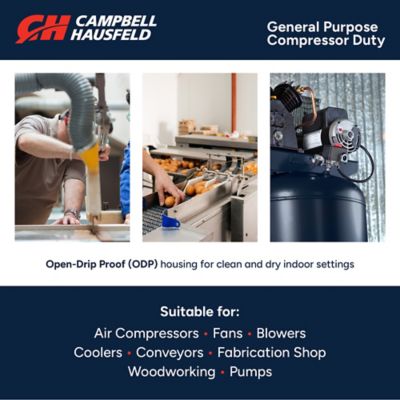 Image showing 5 th Campbell Hausfeld Compressor Duty Electric Motor, 5 hp