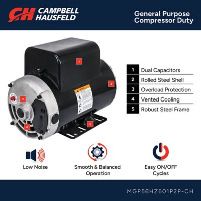 Image showing  Compressor Duty Electric Motor, 6 hp