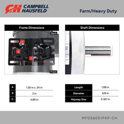 Image showing  Farm Duty Electric Motor, 1/2 hp
