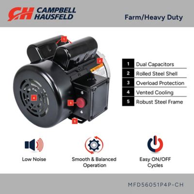 Image showing  Farm Duty Electric Motor, 1/2 hp