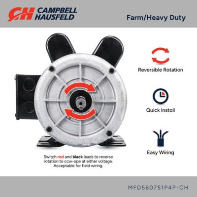 Image showing  Farm Duty Electric Motor, 3/4 hp