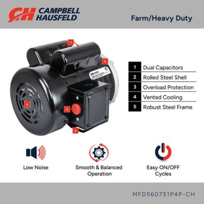Image showing  Farm Duty Electric Motor, 3/4 hp