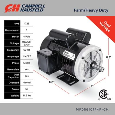 Image showing  Farm Duty Electric Motor,1 hp