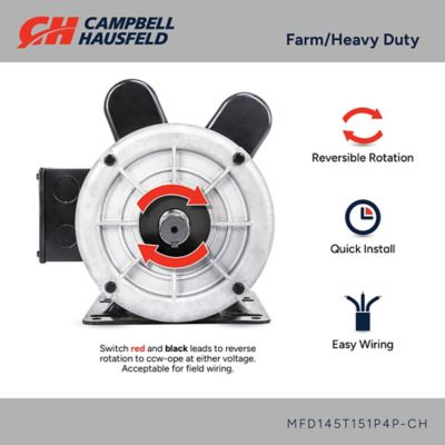 Image showing  Farm Duty Electric Motor, 1.5 hp