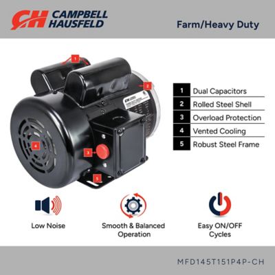 Image showing  Farm Duty Electric Motor, 1.5 hp