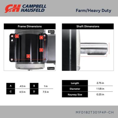 Image showing  Farm Duty Electric Motor, 3 hp
