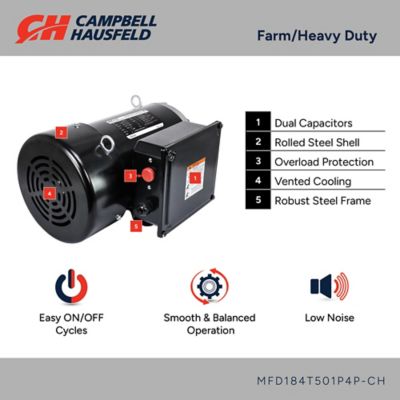 Image showing  Farm Duty Electric Motor, 5 hp