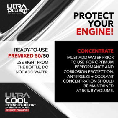 Image showing  UltraCool Extended-Life OAT Antifreeze + Coolant HD Concentrate Red, UACELCONRD