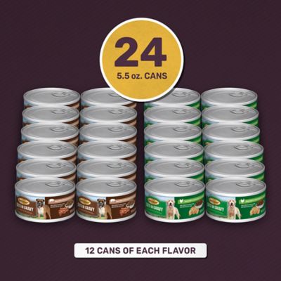 Image showing  Adult Cuts in Gravy Bacon Cheeseburger and Savory Chicken Flavor Variety Pack Wet Dog Food, 5.5 oz., 24 pk.