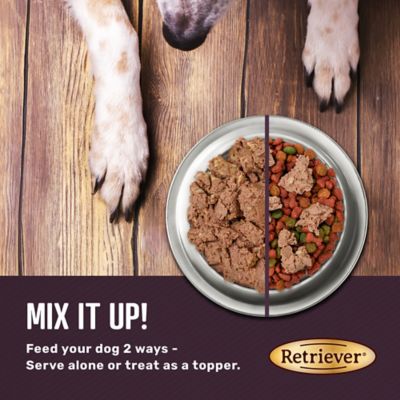 Image showing 5 th Retriever Adult Cuts in Gravy Bacon Cheeseburger and Savory Chicken Flavor Variety Pack Wet Dog Food, 5.5 oz., 24 pk.