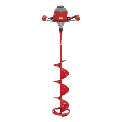 Eskimo E40 Electric Ice Auger, 8 in., Full-Power 40V Lithium, Lightweight, Steel Bit, Red, 45750