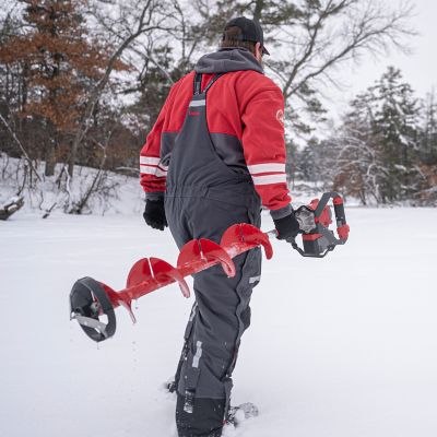 Image showing  E40 Electric Ice Auger, 8 in., Full-Power 40V Lithium, Lightweight, Composite Bit, Red, 45850