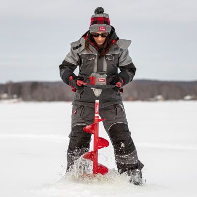 Image showing  E40 Electric Ice Auger, 10 in., Full-Power 40V Lithium, Lightweight, Composite Bit, Red, 45900