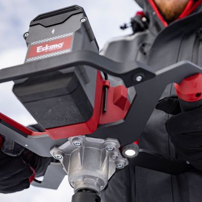 Image showing  E40 Electric Ice Auger, 10 in., Full-Power 40V Lithium, Lightweight, Composite Bit, Red, 45900