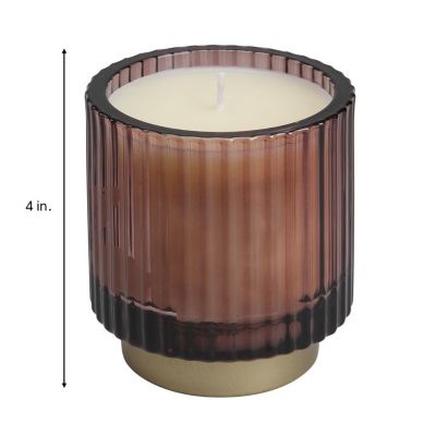 Image showing  Mulled Cider Scented Mulberry Glass Candle, 4 in.