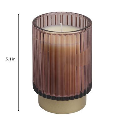 Image showing  Mulled Cider Scented Mulberry Glass Candle, 5.1 in.