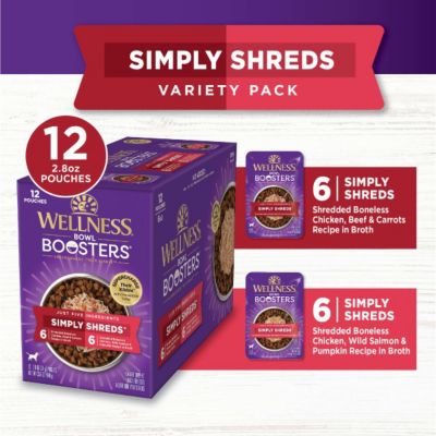 Wellness Bowl Boosters Simply Shreds Variety Pack 12 x 2.8 oz.