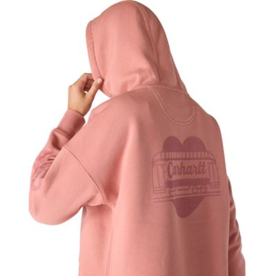 Image showing 2 th Carhartt Women's Oversized-Fit Midweight Hooded Heart Graphic Sweatshirt