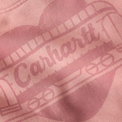 Image showing 3 th Carhartt Women's Oversized-Fit Midweight Hooded Heart Graphic Sweatshirt