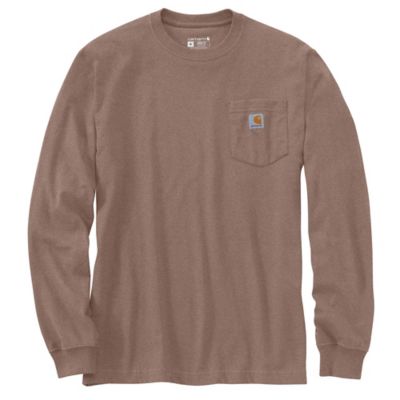Image showing  Men's Loose Fit Heavyweight Pocket Deer Graphic Crew Neck Long-Sleeve T-Shirt