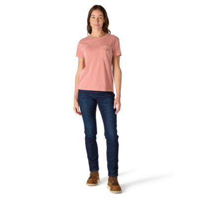 Image showing  Women's Relaxed Fit Lightweight Short Sleeve Garment Dye Pocket T-Shirt