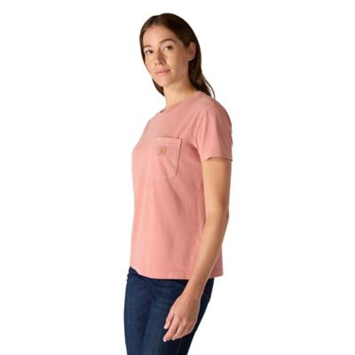 Image showing  Women's Relaxed Fit Lightweight Short Sleeve Garment Dye Pocket T-Shirt