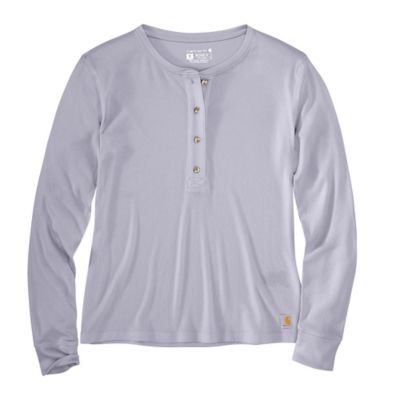 Carhartt Women's TENCEL Fiber Series Relaxed Fit Long-Sleeve Ribbed Henley