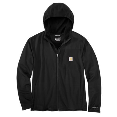 Image showing 1 th Carhartt Men's Force Relaxed Fit Full-Zip Long-Sleeve Hooded T-Shirt