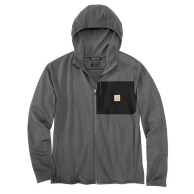 Image showing 1 th Carhartt Men's Force Relaxed Fit Full-Zip Long-Sleeve Hooded T-Shirt