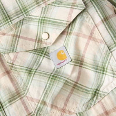 Image showing 6 th Carhartt Men's Rugged Flex Montana Relaxed Fit Lightweight Snap-Front Plaid Collared Long-Sleeve Work Shirt