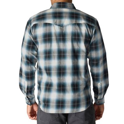 Image showing  Men's Rugged Flex Montana Relaxed Fit Lightweight Snap-Front Plaid Collared Long-Sleeve Work Shirt