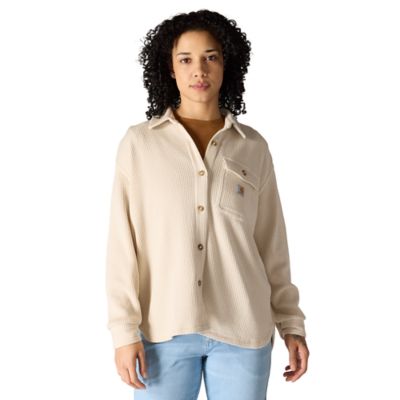 Image showing  Women's Oversized-Fit Heavyweight Waffle Knit Shirt