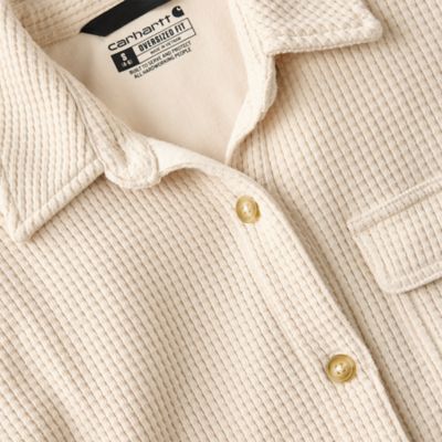 Image showing 6 th Carhartt Women's Oversized-Fit Heavyweight Waffle Knit Shirt