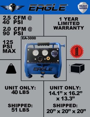 Image showing 5 th Eagle 1 hp Silent Series Hot Dog Compressor