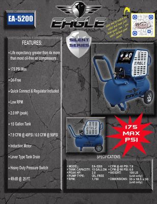 Image showing  2 HP Silent Series Portable Compressor