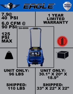 Image showing 5 th Eagle Silent Series 2.5HP Hot Dog Compressor