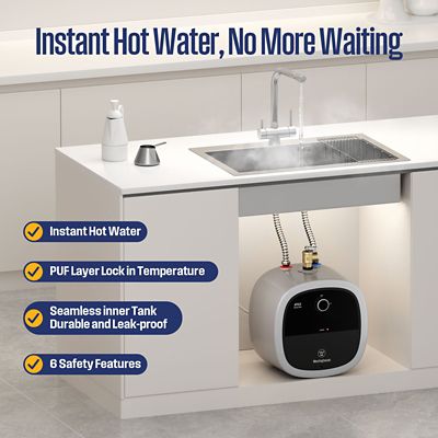 Image showing  Apolo 2.5 gal. Mini Tank Water Heater, 1440W, 120V
