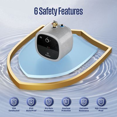 Image showing 7 th Westinghouse Apolo 2.5 gal. Mini Tank Water Heater, 1440W, 120V